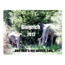 Gingrich 2012 tarjetas postales