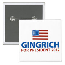Gingrich para el presidente pin