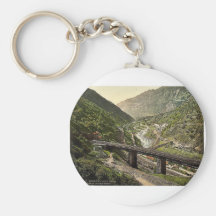 Giornico, ferrocarril del St. Gotthard, vintag de  Llaveros Personalizados