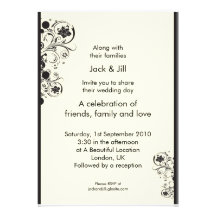 Gira 5x7 (negro) invitacion personalizada