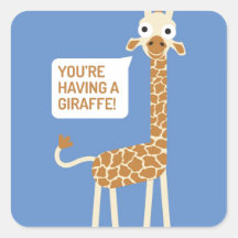 GIRAFFE.jpg Calcomanías Cuadradass