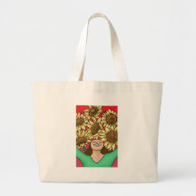Girasol Bolsa Lienzo