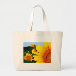girasol bolsa lienzo