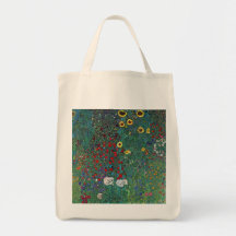 Girasol de Farmergarden, Klimt, flores del vintage Bolsa