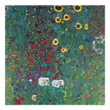 Girasol de Farmergarden, Klimt, flores del vintage Invitacion Personal