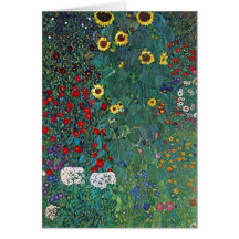 Girasol de Farmergarden, Klimt, flores del vintage Felicitación