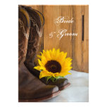 Girasol del país que casa notas planas invitacion personalizada