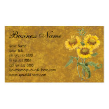 Girasol floral de la flor combinada del vintage po tarjetas personales