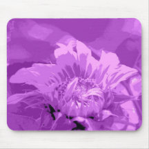 Girasol púrpura Mousepad Tapete De Raton