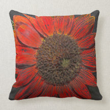 Girasol quemado cojin