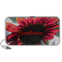 Girasol rojo grande mini altavoz