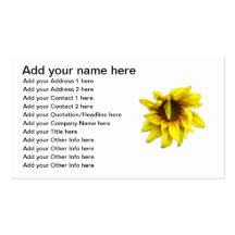 Girasol Tarjetas De Visita