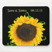 Girasol usted elige el color de fondo MousePad Alfombrilla De Raton