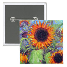 Girasoles amarillos pin