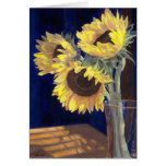 Girasoles amarillos tarjetas