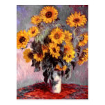 Girasoles, Claude Monet Postal