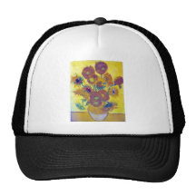 Girasoles de Vincent van Gogh Gorro De Camionero