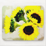 Girasoles del Grunge Tapete De Ratón