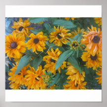 girasoles del ojo morado poster