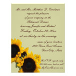 Girasoles en verde salvia invitaciones