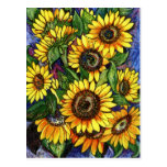 Girasoles tarjetas postales