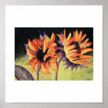 Girasoles rojos (YO) Poster