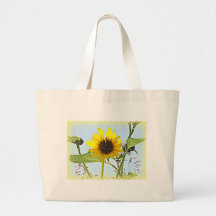 Girasoles salvajes bolsas lienzo