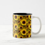 girasoles y taza de las abejas