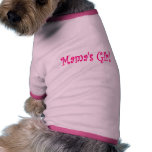 Girl Dog Shirt de mamá ropa para mascotas