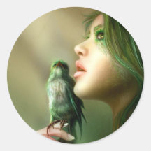 Girl Green Adesivo