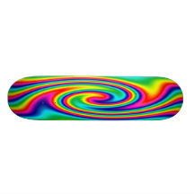 Giro multicolor del arco iris monopatin