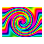 Giro multicolor del arco iris postal