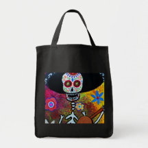 Gitarero Serenata Dia de los Muertos Bolsa De Mano