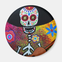 Gitarero Serenata Dia de los Muertos Iman Para Frigorífico