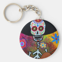 Gitarero Serenata Dia de los Muertos Llaveros