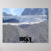 Glaciar en las montañas de Rockey Posters