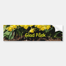 Glad Påsk påsklilja Auto Sticker