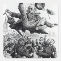 Gladstone que es golpeado con el pie del parlament etiqueta