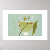 Glass of white wine impresiones