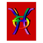 GLBT Piscis y tauro Tarjetas Postales