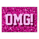 Glitz "OMG rosados!" Tarjeta de felicitaciones del