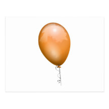 Globo anaranjado tarjeta postal