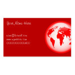 Globo brillante rojo, su nombre aquí, plantillas de tarjetas de visita