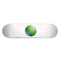 Globo de la tierra del planeta monopatín