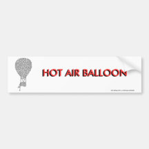 GLOBO DEL AIRE CALIENTE ETIQUETA DE PARACHOQUE