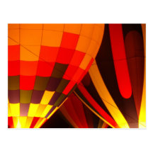 Globo del aire caliente postal