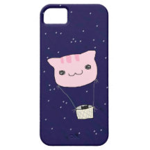 "Globo del gato en espacio " iPhone 5 Case-Mate Funda