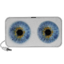 Globo del ojo azul humano mini altavoces