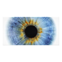 Globo del ojo azul tarjeta fotografica  