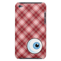 Globo del ojo rojo de la tela escocesa Case-Mate iPod touch cárcasas